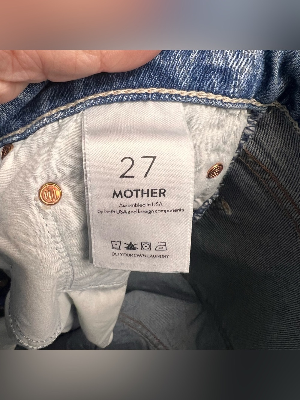 Mother Denim - The Scrapper Ankle Jeans in Wicked Wild Calling SZ 27 - Picture 9 of 10
